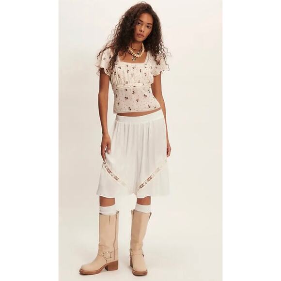 NWT FREE PEOPLE Prairie Field TopSwan ComboSize M